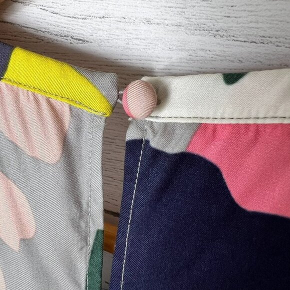 Boden Blouse Womens Size US 2 Colorful Ravello Floral Silk Blend Springtime - Picture 12 of 15